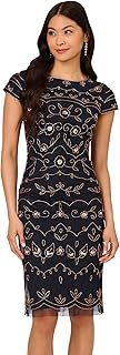 Adrianna Papell Women's Beaded Sheath Dress