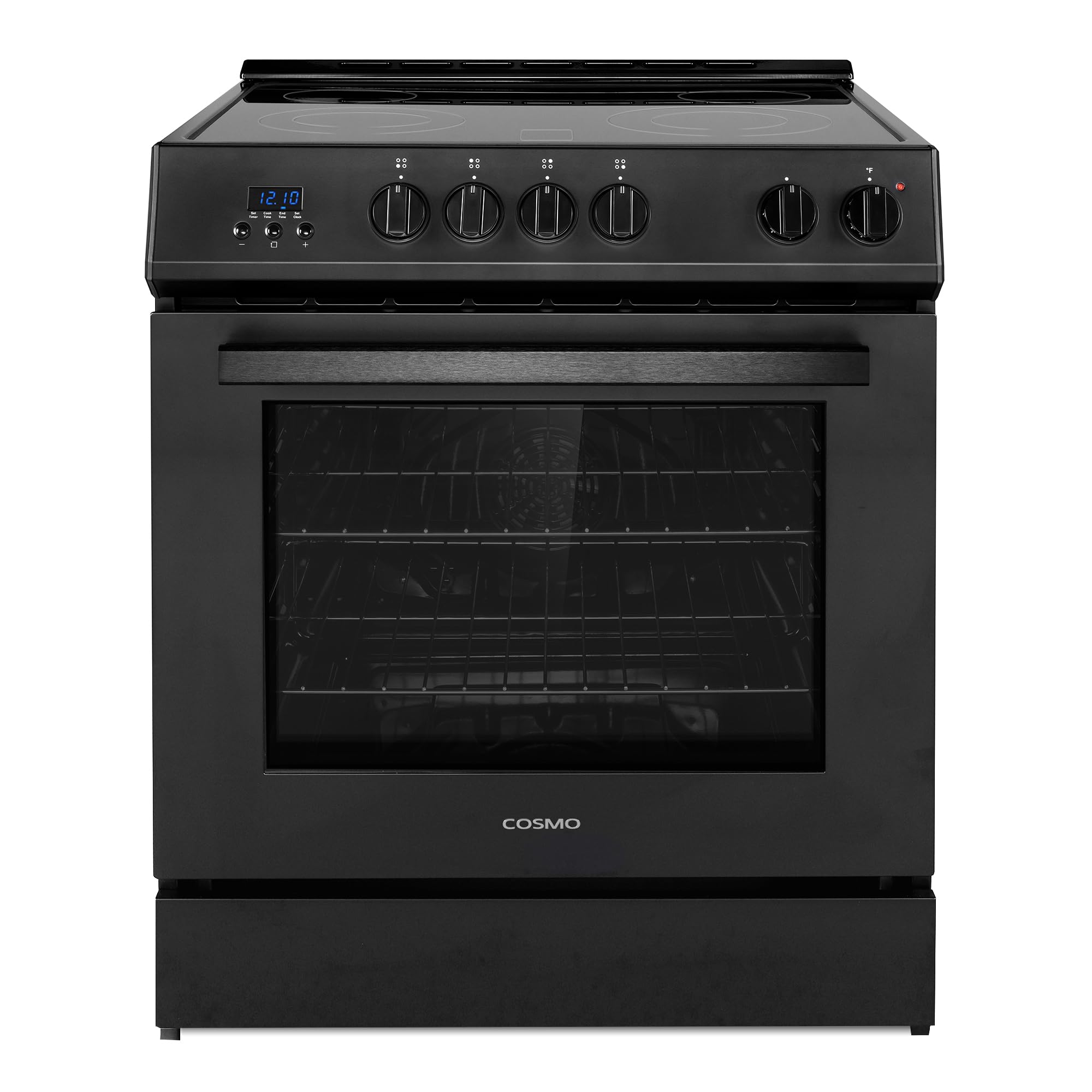 30 in. Stellar Coll 4.9 cu. ft. 4 Burner Electric Range, Convection, Black | Cos