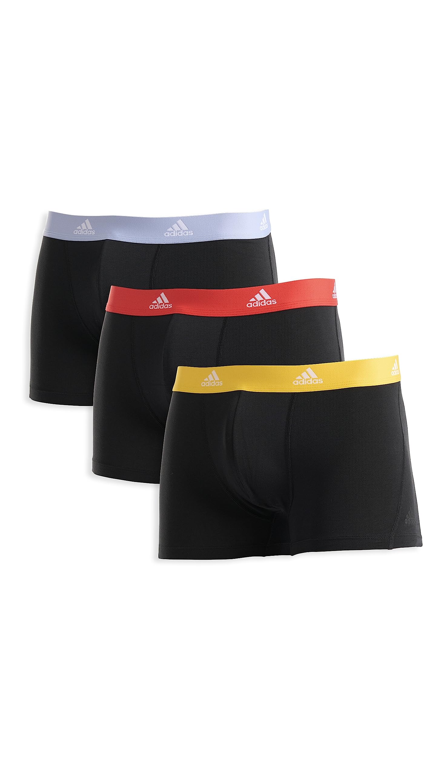 adidas Performance Stretch Cotton Trunk Underwear (3-Pack) Designed for Active C