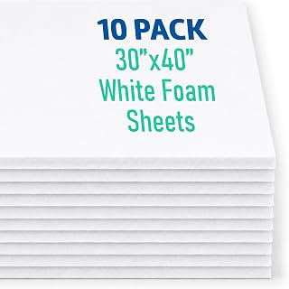 Flipside Products White Foam Board 30” x 40” - Premium Double-Sided with White Foam Core, 3/16" Thick - Photography Mounting, Art Projects, Presentations, Display & Signage – Pack of 10