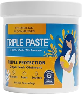 Triple Paste Diaper Rash Cream, Zinc Oxide Baby Ointment, 16 oz | Zinc oxide daily diaper rash cream helps treat, soothe and prevent rash; hypoallergenic pediatrician-recommended brand.