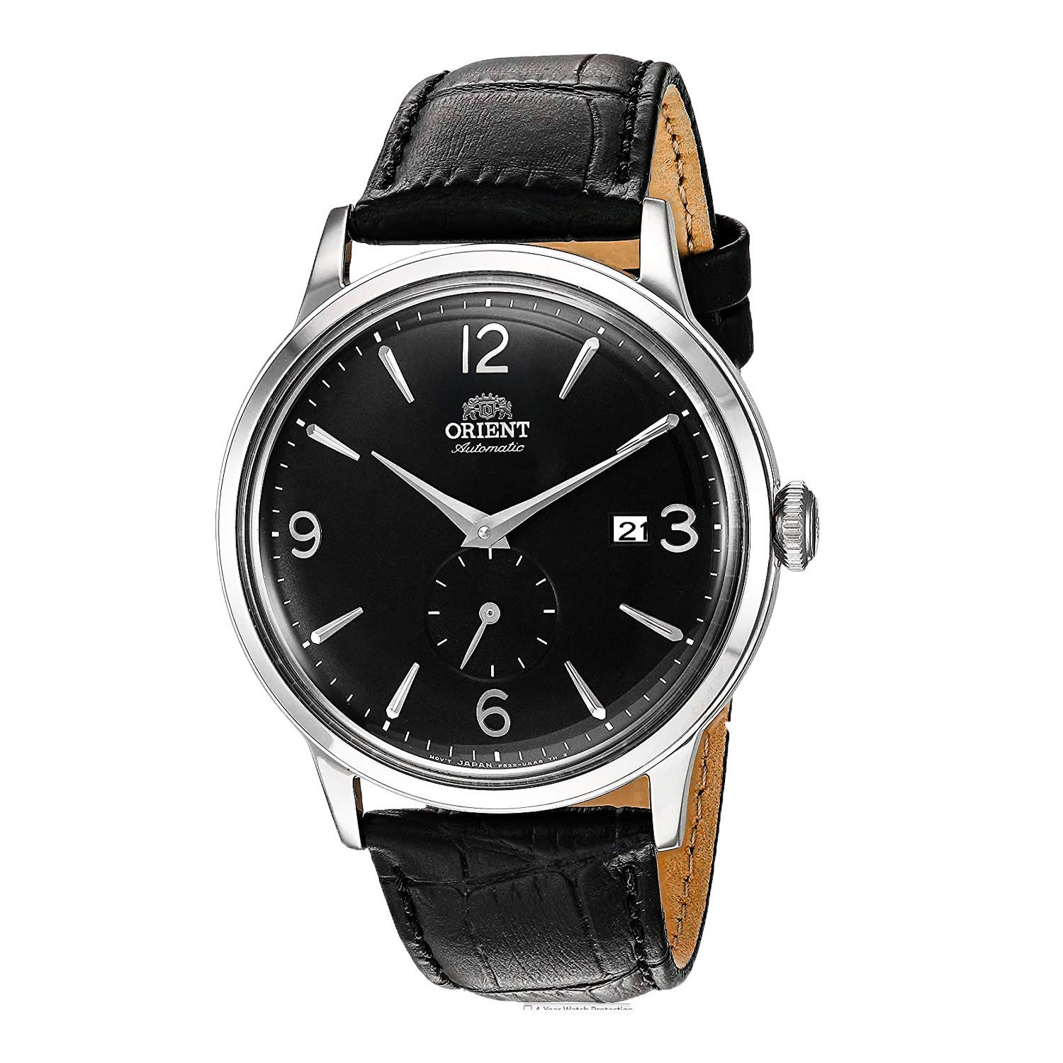 Orient Men's Bambino Small Seconds Japanese-Automatic Watch with Leather Strap, 