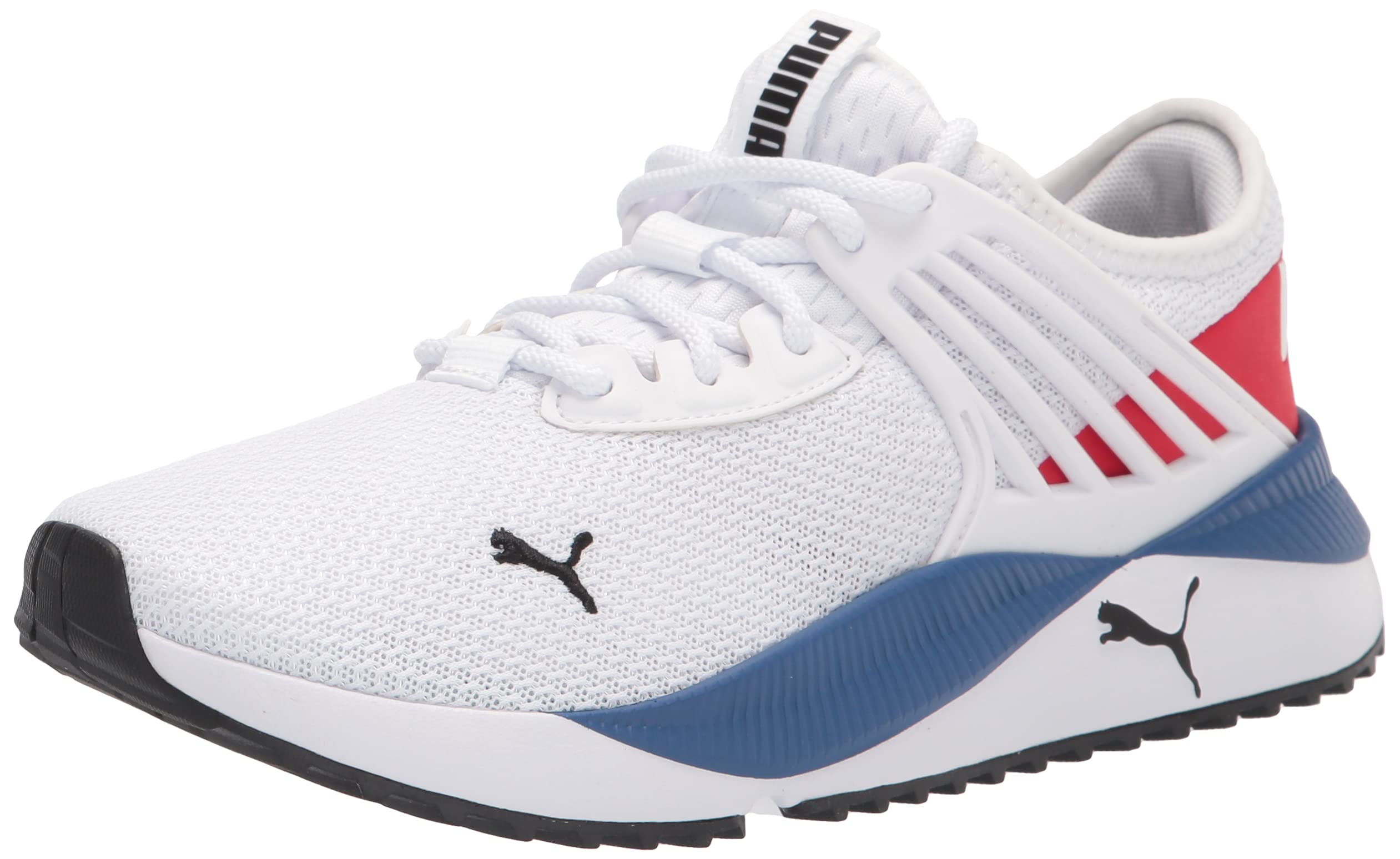 Puma Men's Pacer Future Sneaker, White-High Risk Red, 5