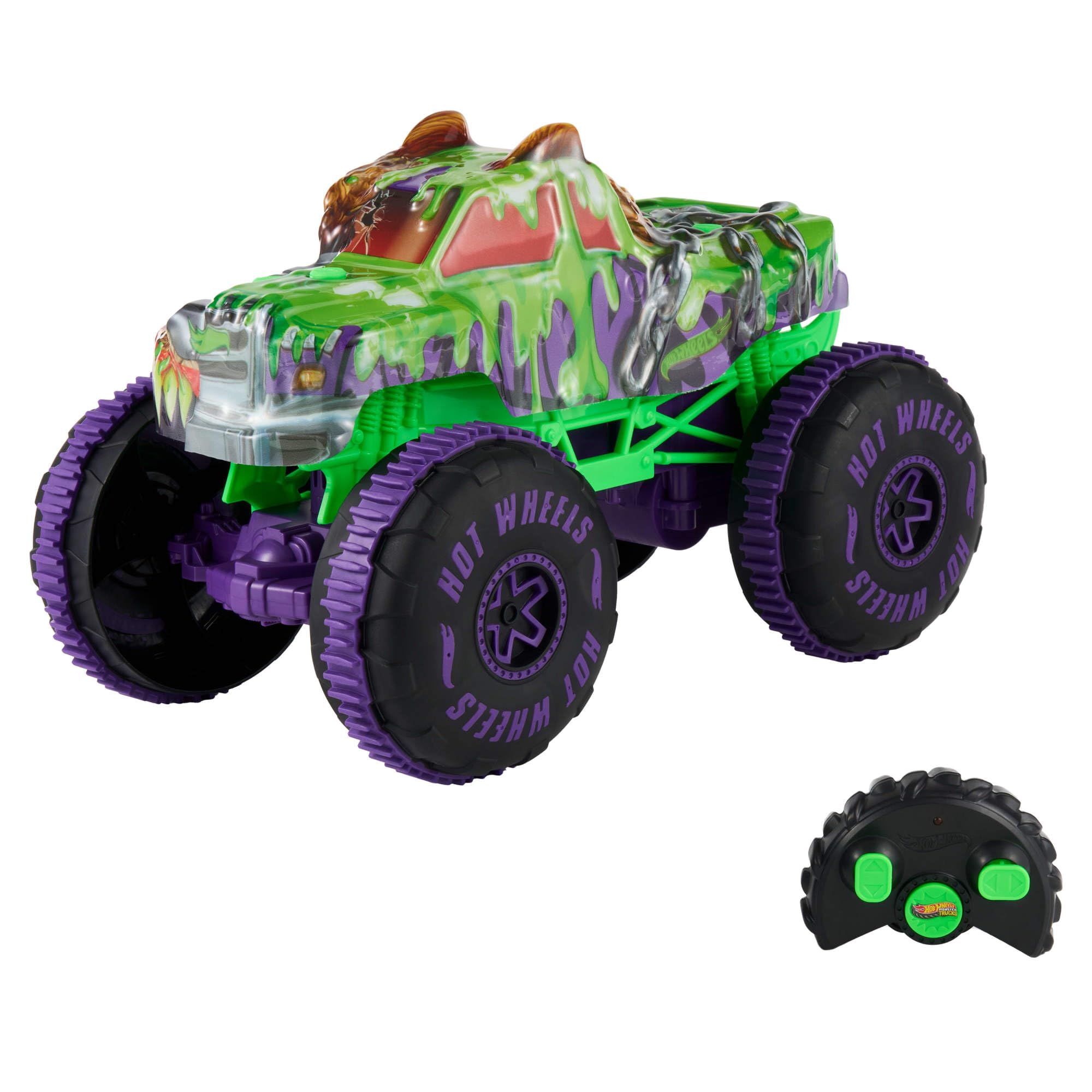 Hot Wheels Monster Trucks Mutant Chaos Wreckin’ Wolf RC Vehicle