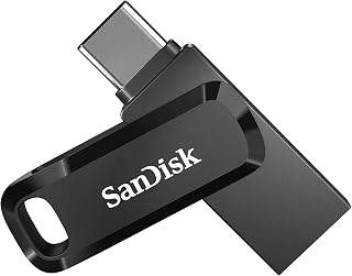 SANDISK 128 GB Ultra Dual Drive GO, USB-C & USB-A, up to 400 MB/s Read | USB flash drive, double-sided plug-in ports for USB-C smartphones, tablets & Mac, automatic data backup