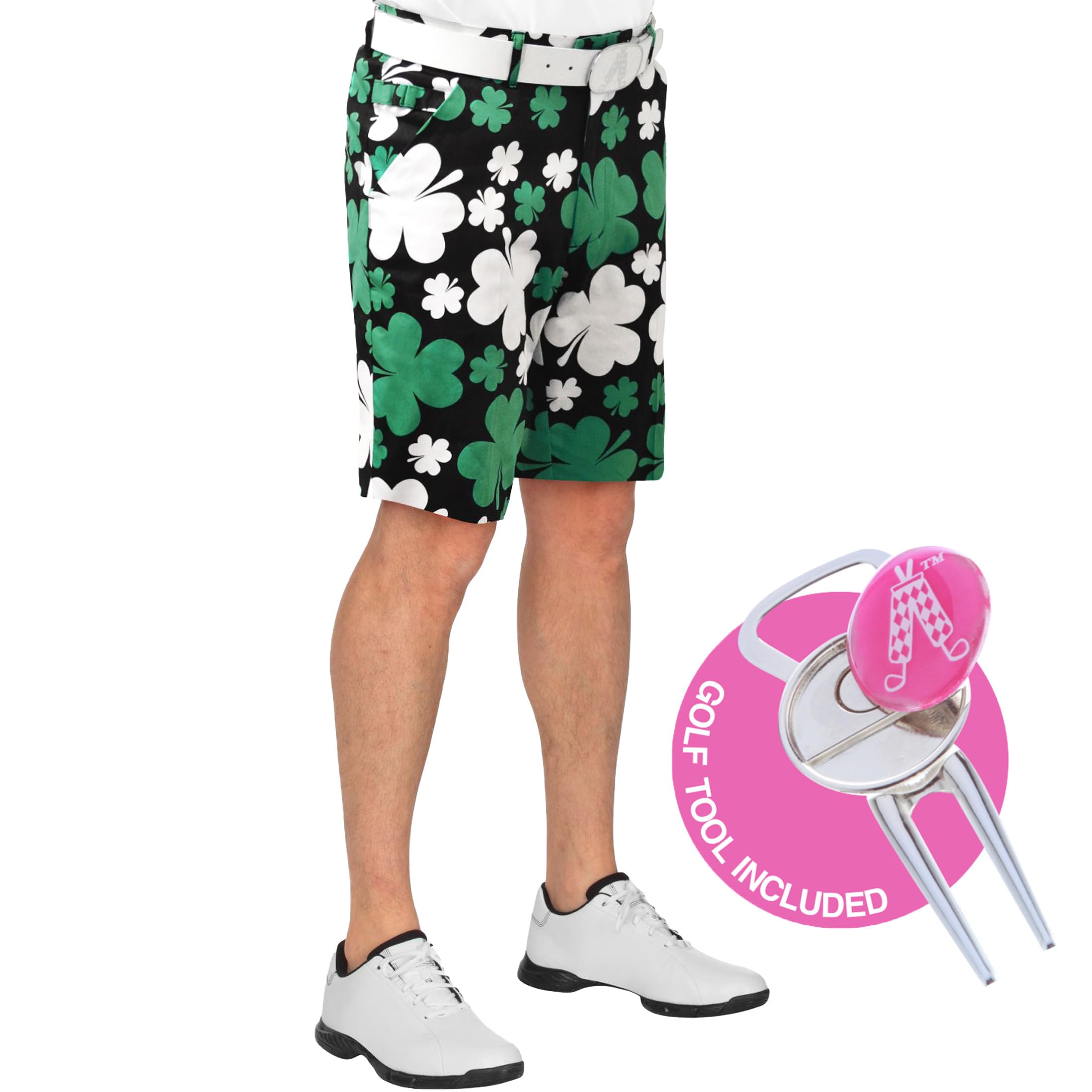 Royal & Awesome Mens Golf Shorts, Crazy Golf Shorts For Men, Plaid Shorts Men - 