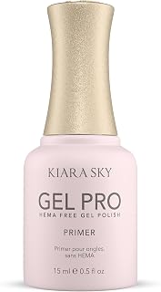 KIARA SKY Gel Nail Primer – HEMA-Free, Acid-Free Adhesion Bond for Gel Polish, & Extensions – Fast Air Dry, 28+ Day Wear – 0.5 fl oz