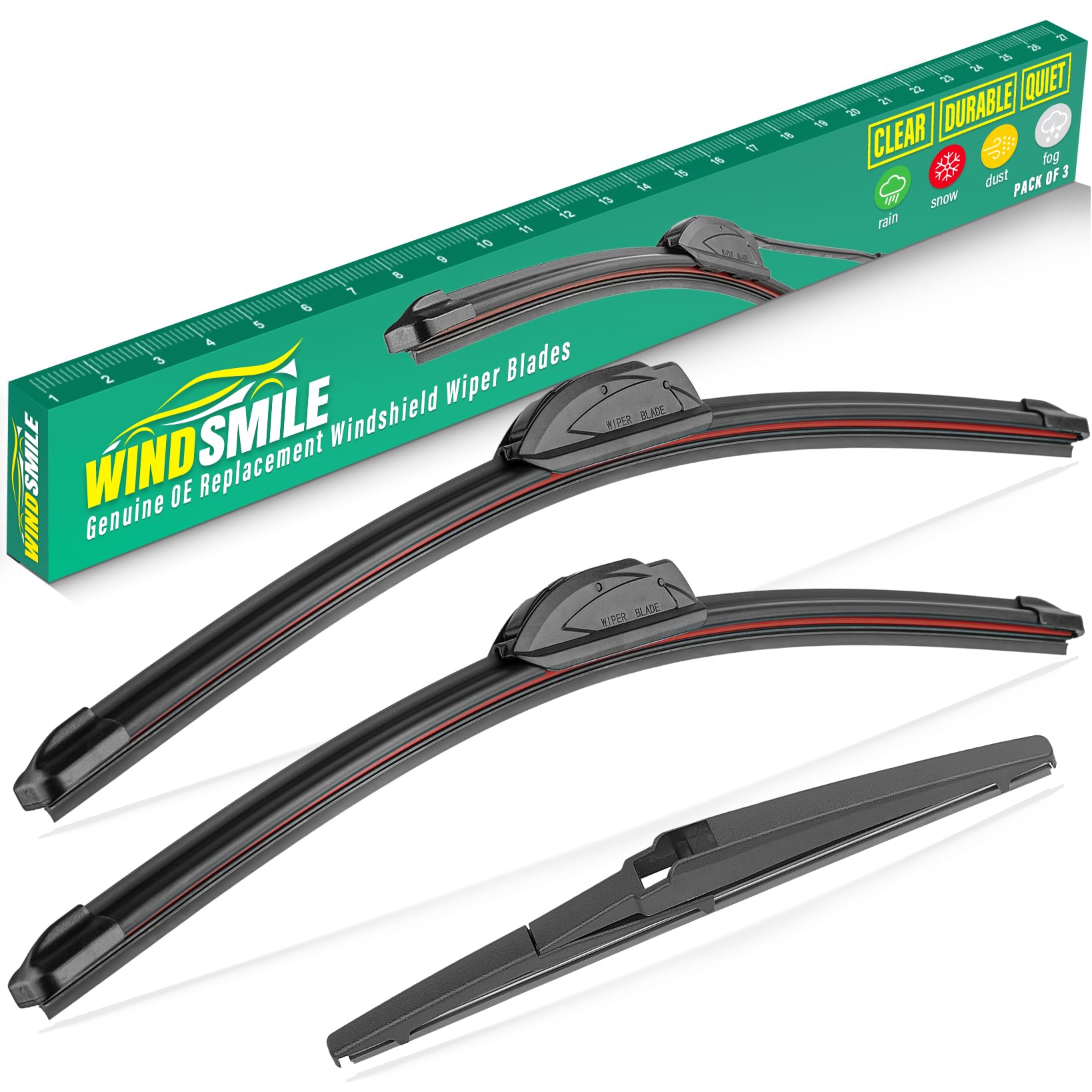 WINDSMILE Windshield Wiper Blade Replacement for Hyundai Palisade 2020-2025 | Fi