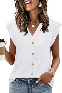 XIEERDUO Womens Tops Ruffle Sleeve Tunic Top Ladies Tops and Blouses Spring Clothes Tunic Tops for Women Business Casual