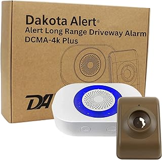 Dakota Alert Wireless Driveway Alarm DCMA-4K Plus 1-Mile Motion Sensor Kit | Motion Detector, DCMA-4k, One Mile Wireless Range Alarm System, DCMT-4000 Transmitter & RE-4k, Receiver-Use Outdoors