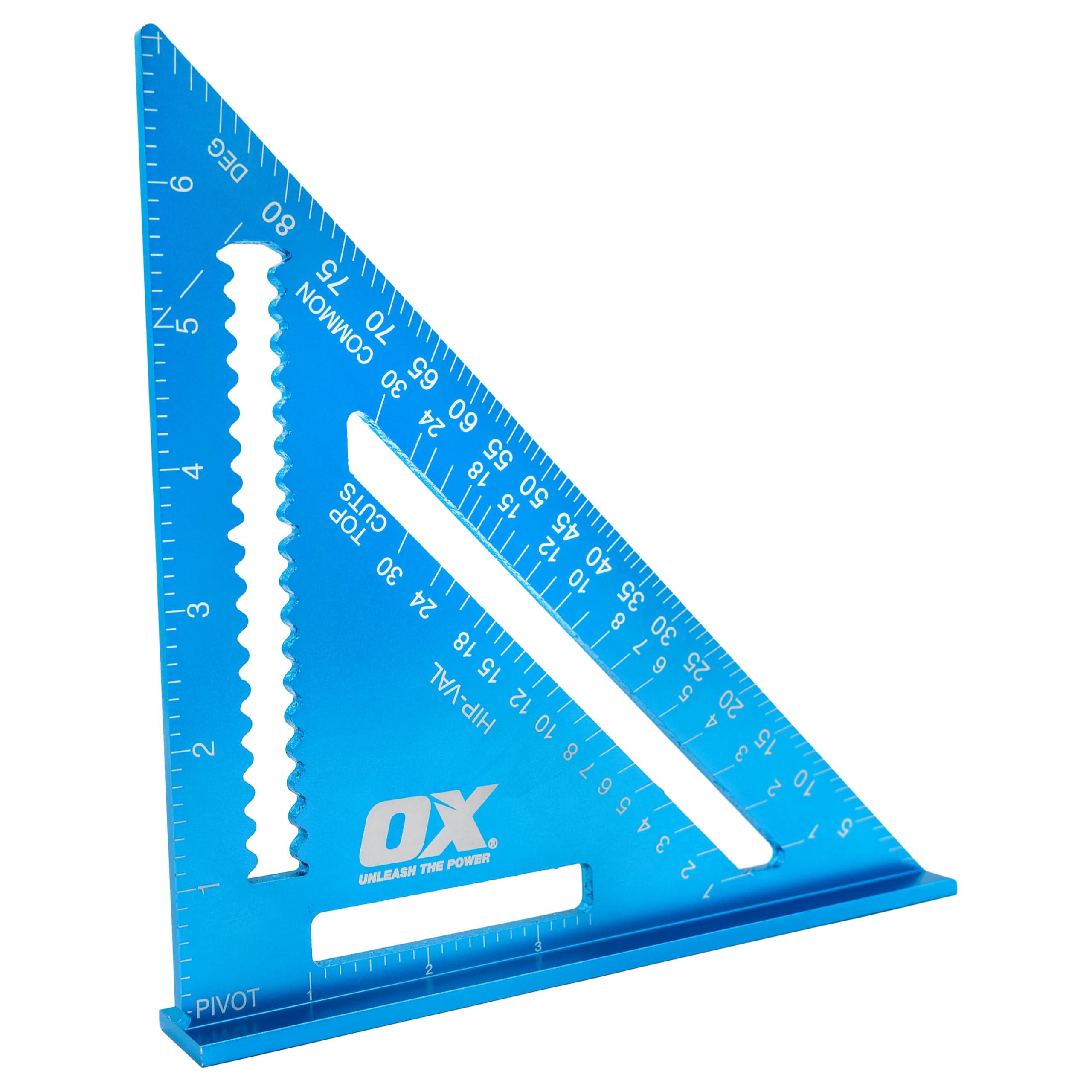 OX Tools Pro Aluminium Rafters Square Metric - 180mm, Blue | For roofers, framer