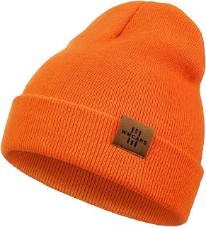 Wmcaps Kids Beanie Winter Hat, Knit Toddler Toque for Boys Girls | Softness, Warmth, Skin-Friendly, Stretchy Kids Cuffed Cap Tuque for Children Fall Winter Spring