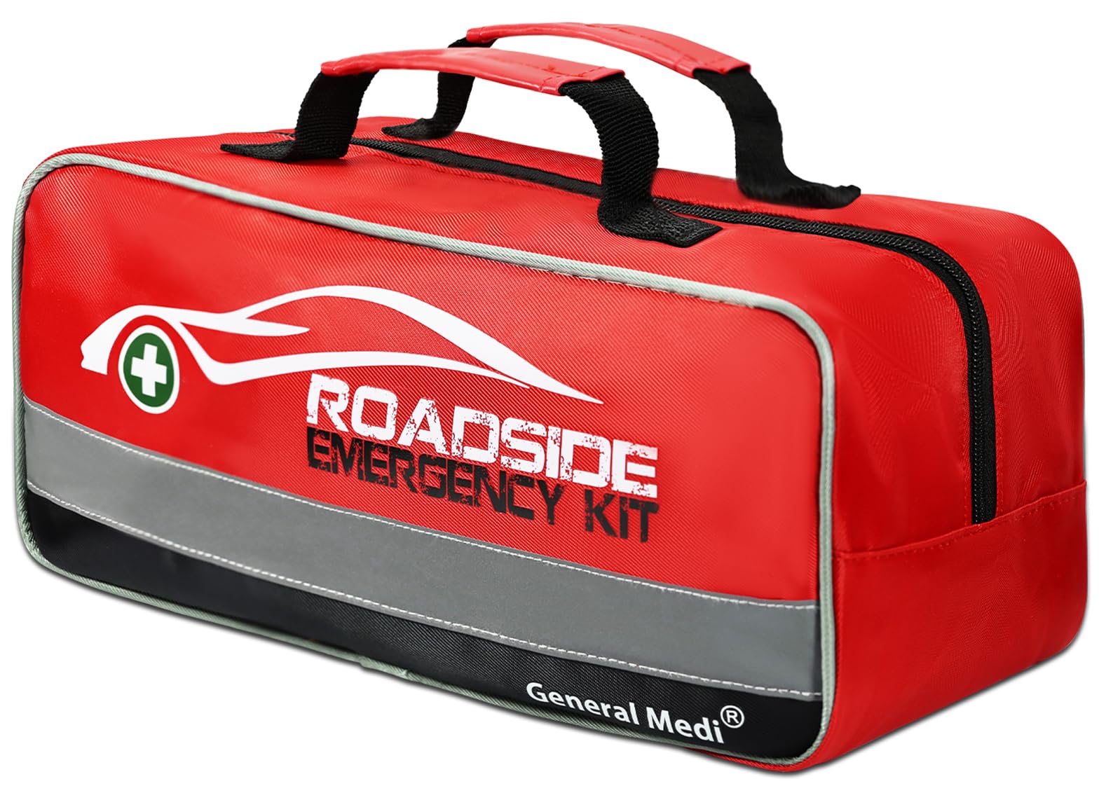 General Medi 127-Pieces Roadside Car Emergency Kit Include Mini First Aid Kit, J