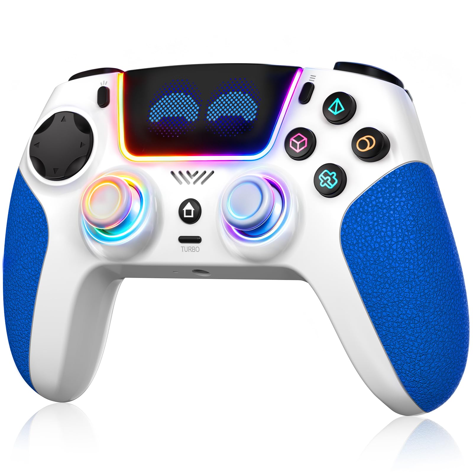 SFGSUP Wireless Pro Controller for PS5, PC, Mac, Steam Deck, Blue-White | Hall‑E