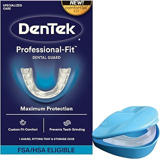 DenTek Professional-Fit Dental Guard, Mouth Guard for Grinding Teeth, 1 Ct | FDA-Cleared, Mouth Guard for Grinding Teeth at Night, Custom Fit, Maximum Protection, Prevents Teeth Grinding, BPA Free