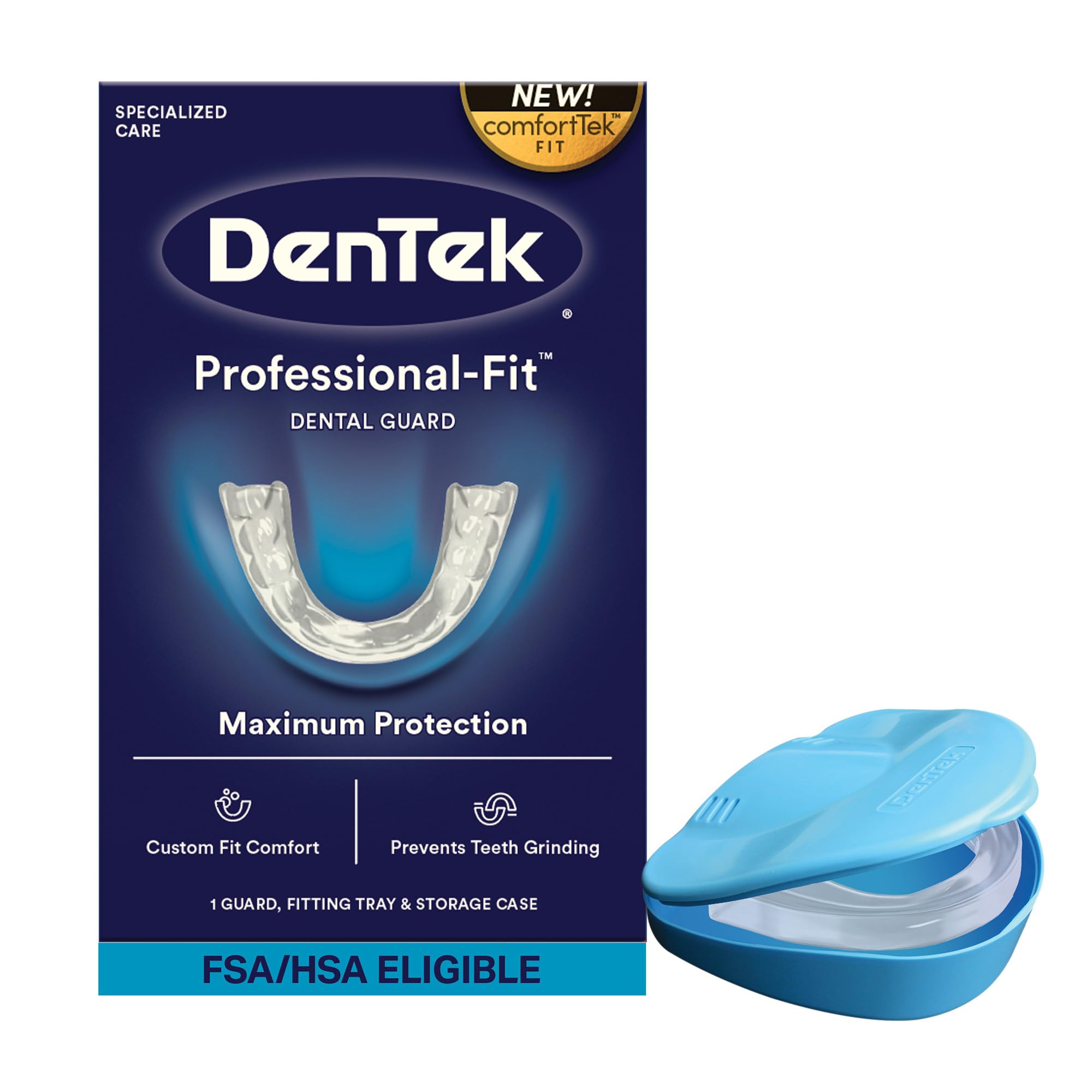 DenTek Professional-Fit Dental Guard, Mouth Guard for Grinding Teeth, 1 Ct | FDA