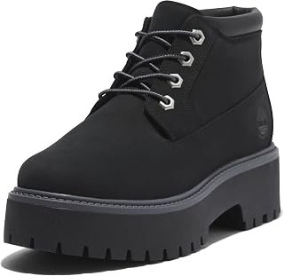 Timberland Women's Stone Street Mid Lace Up Platform Hiking Boot