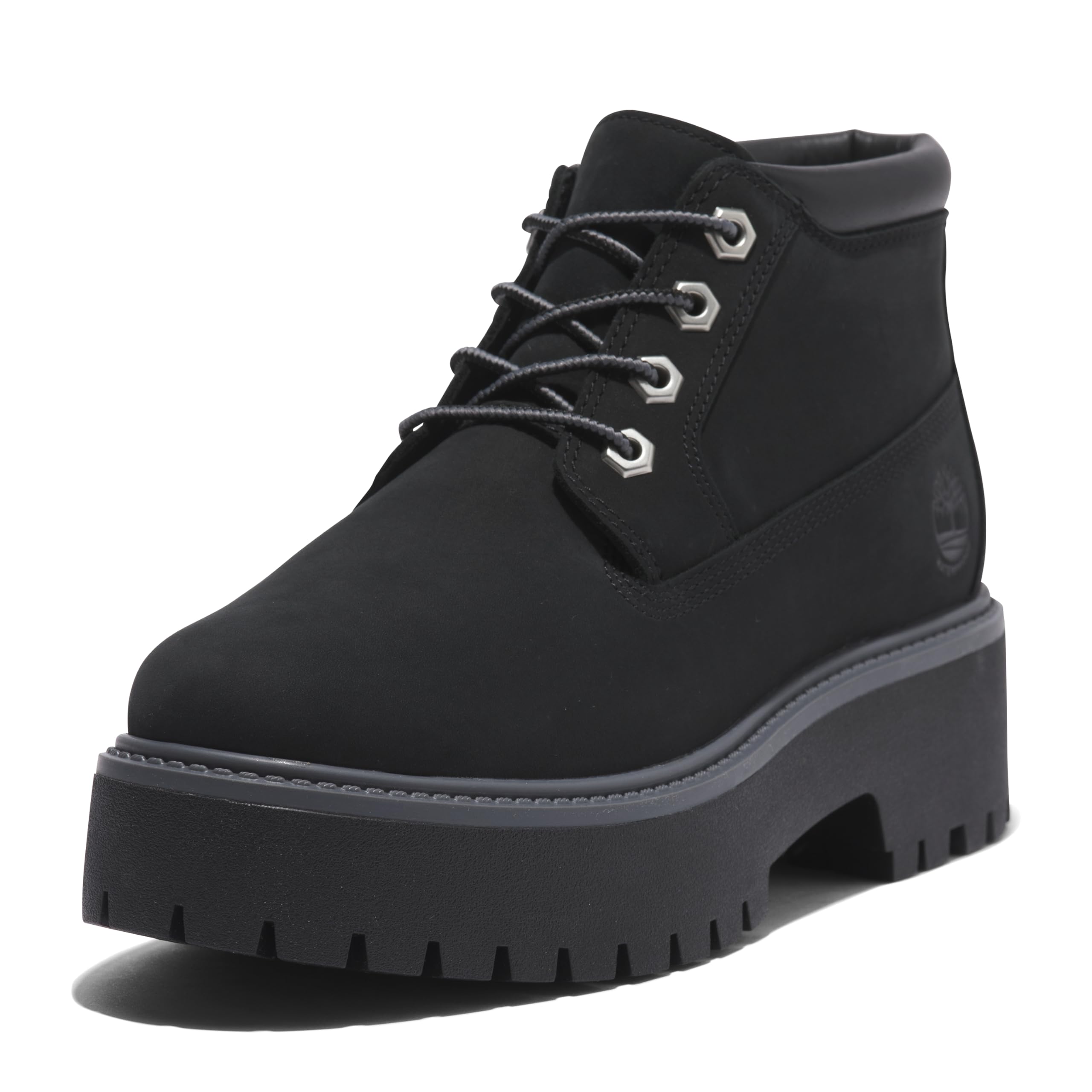 Timberland Women's Stone Street Mid Lace Up Platform Hiking Boot