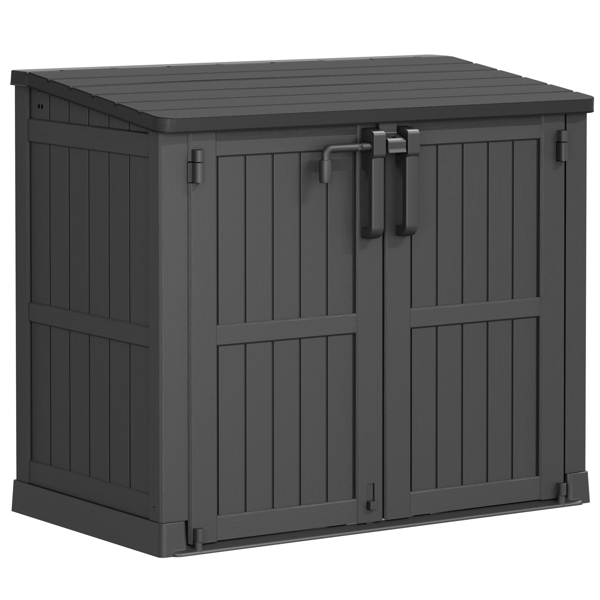 LHBcraft Waterproof Outdoor Storage Box 36 Cu Ft with Lockable Doors, Portable H