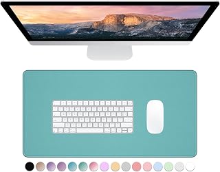 Dapesuom Large Mouse Pad, Extended Gaming Mouse Mat with Stitched Edges, Full Size Desk Mats with Non-Slip Base, Computer Big Desktop Keyboard Pad for Gamer, Laptop, Office, 23.6 x 11.8 in, Green
