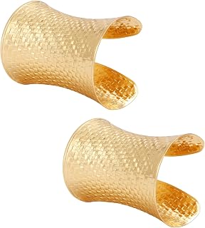WAINIS 2 Pcs Chunky Cuff Bangles Bracelets for Women