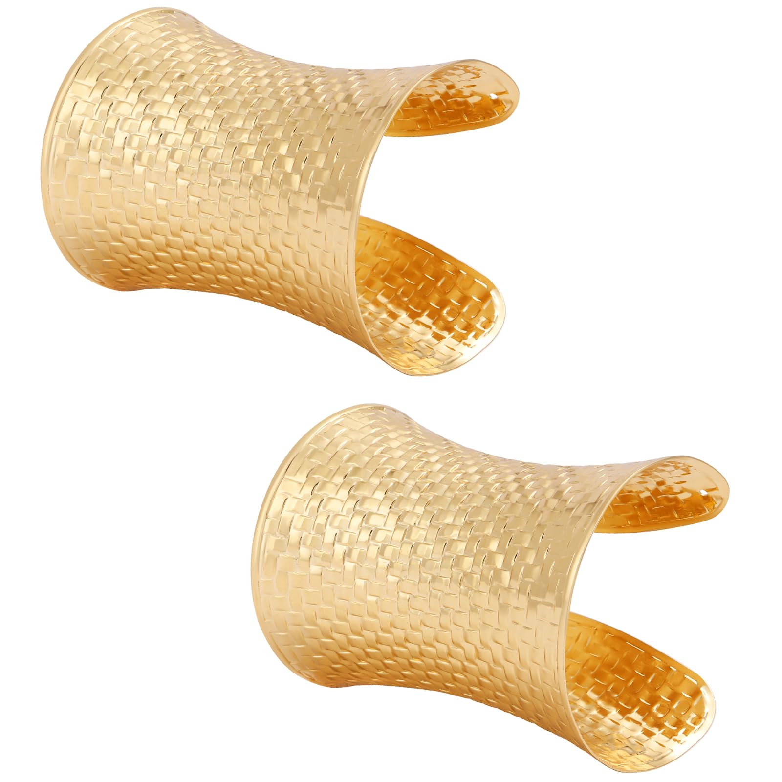 WAINIS 2 Pcs Chunky Cuff Bangles Bracelets for Women