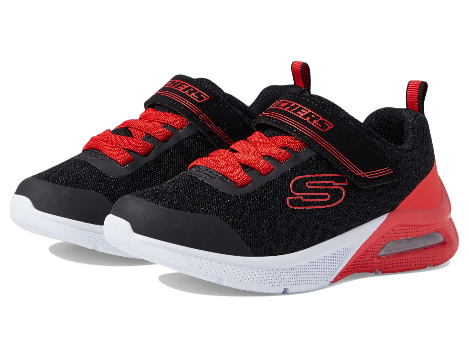 SKECHERS KIDS -Mens Microspec Max (Little Kid/Big Kid) Black/Red 2 Little Kid M