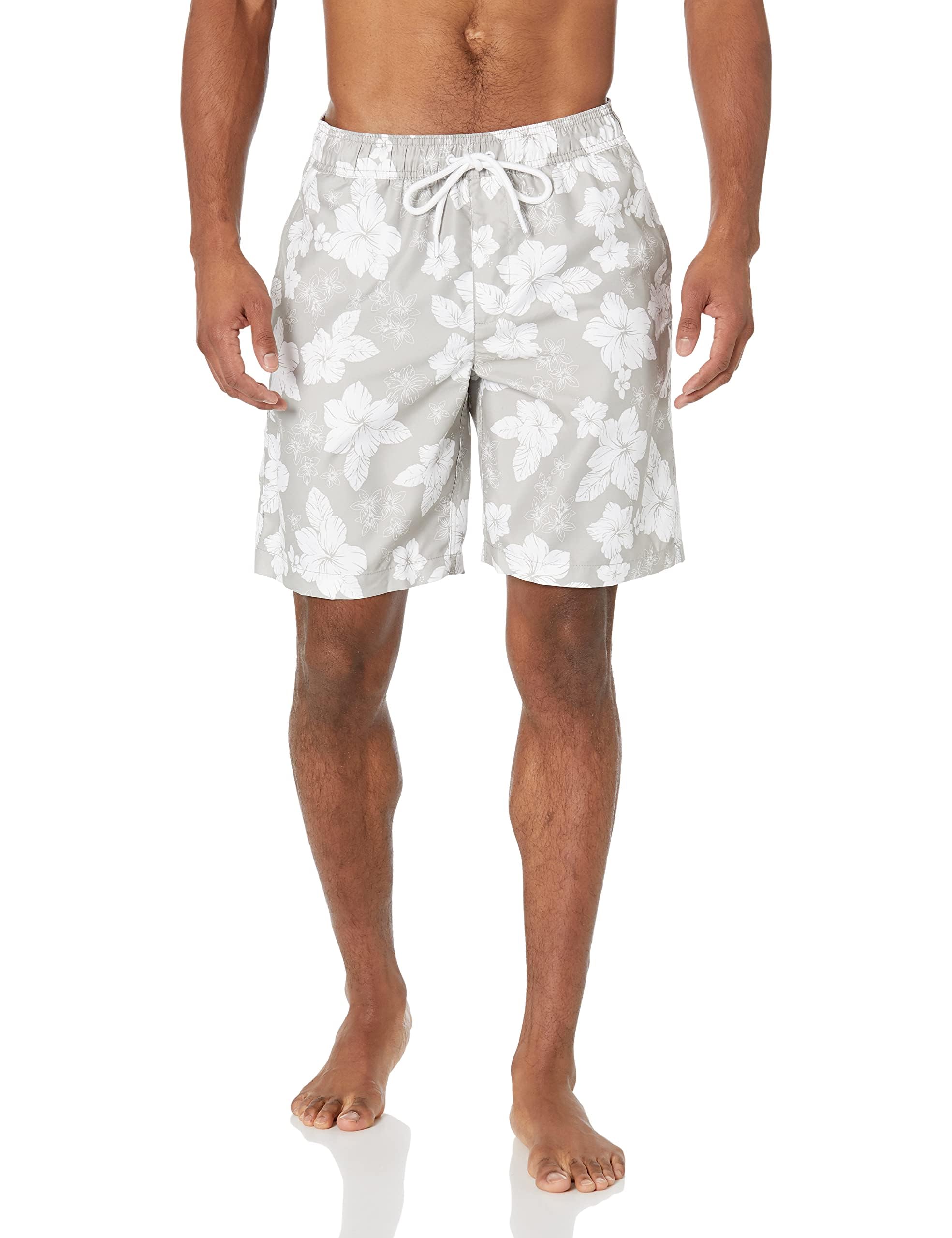 Amazon Essentials Men's 23cm Swimming Board Shorts with Mesh Lining and Drawstri