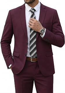 COOFANDY Mens 2 Piece Suit Classic Fit 2 Button Suit Tuxedo Blazer Jacket Wedding Corporate Dinner Prom