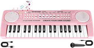 Kid Toddler Toy Piano Keyboard, 37 Keys Pianos Music Toys with Microphone
