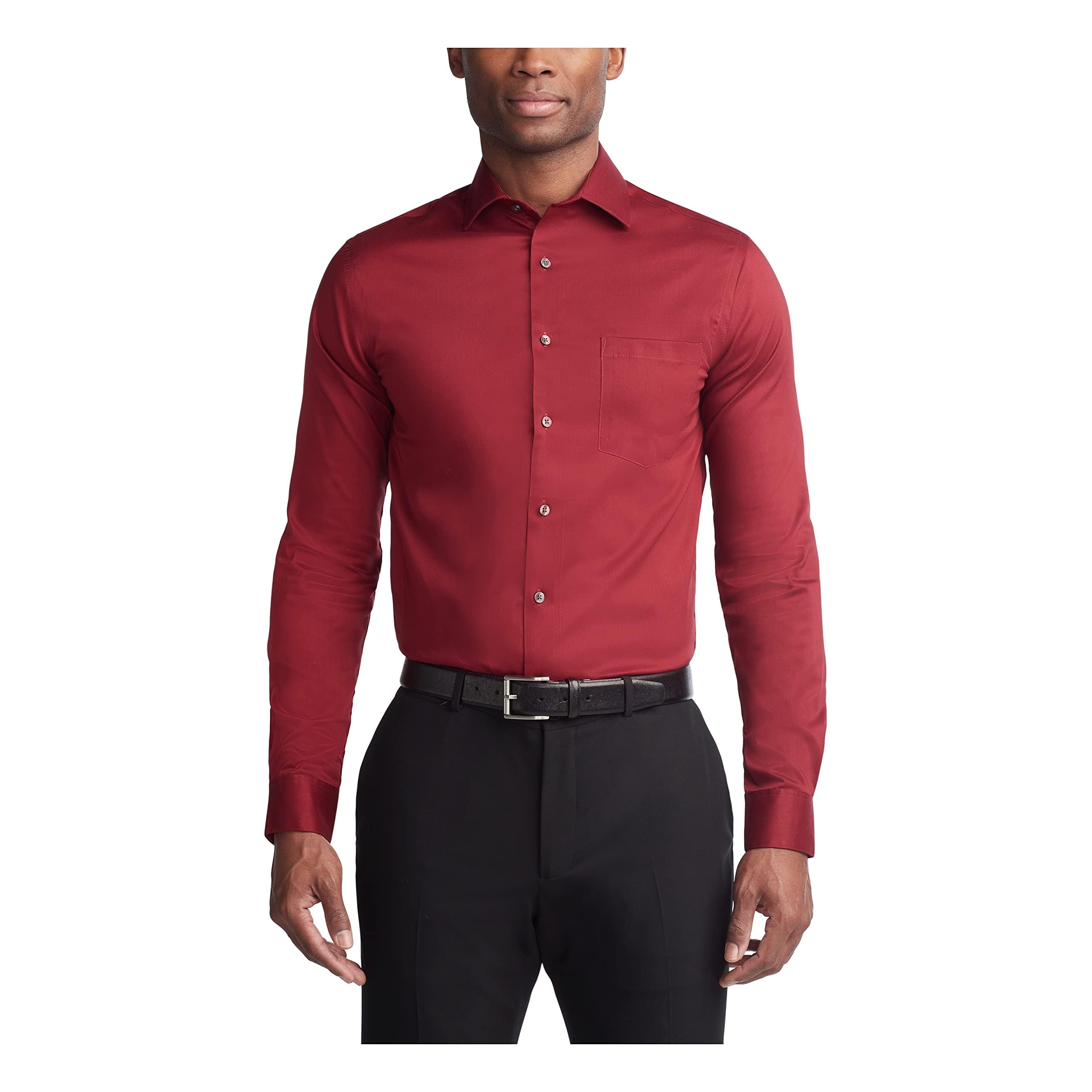 Van Heusen Men's Van Heusen Men's Dress Shirt Regular Fit Ultra Wrinkle Free Fle