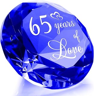 Movdyka Crystal 65th Anniversary Sapphire Wedding Gifts for Married Couples