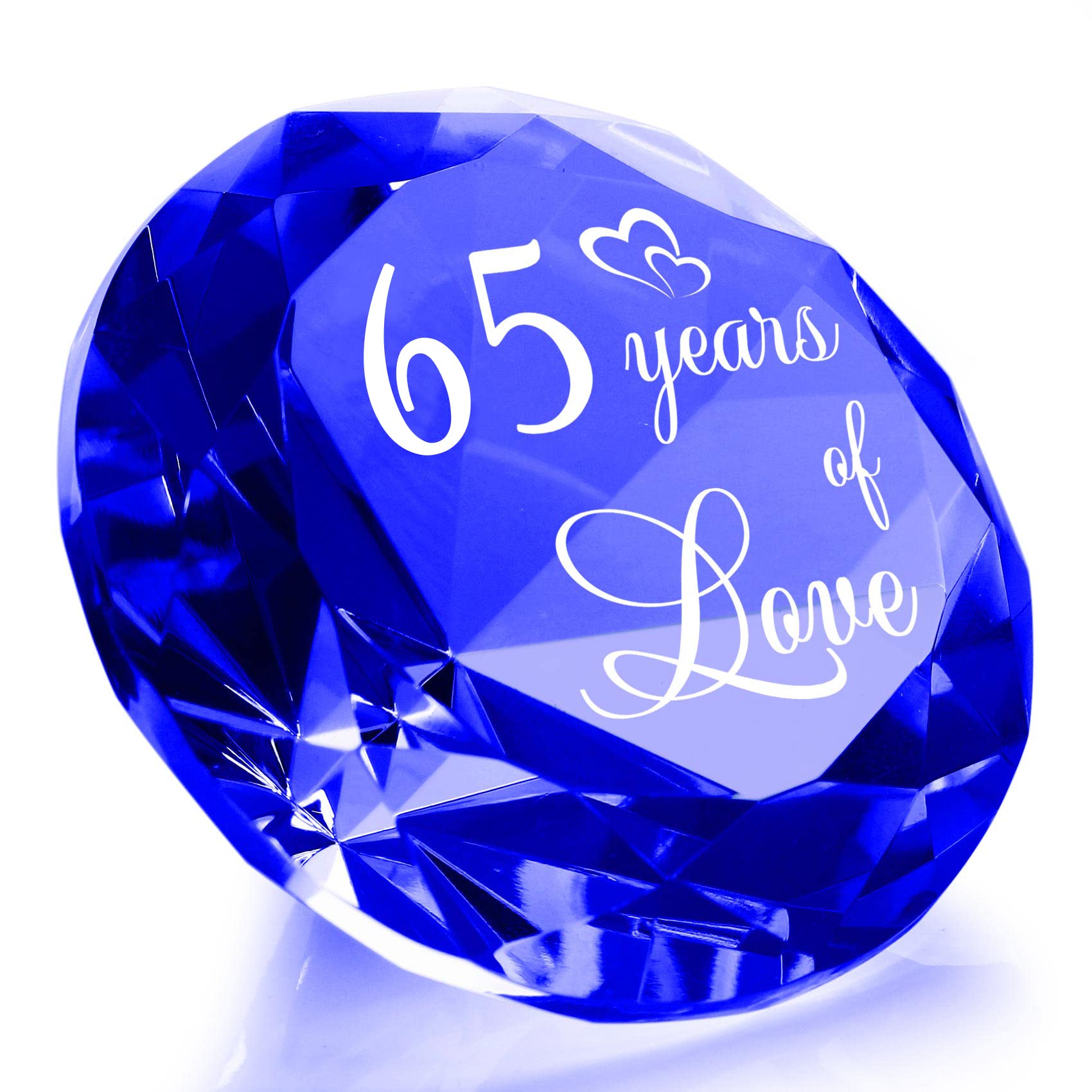 Movdyka Crystal 65th Anniversary Sapphire Wedding Gifts for Married Couples