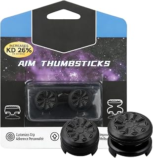Thumb Grips for PS4 PS5 Controller Thumbsticks Joystick Thumb Stick caps | High-Rise & Mid-Rise Silicone Grip Accessories for Playstation 4 5 FPS Increase Comfort Improved Accuracy 2Pcs Black