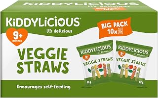 Kiddylicious Veggie Straws Box - Delicious Snacks for Kids - Suitable for 9+ Months - 10 Packs