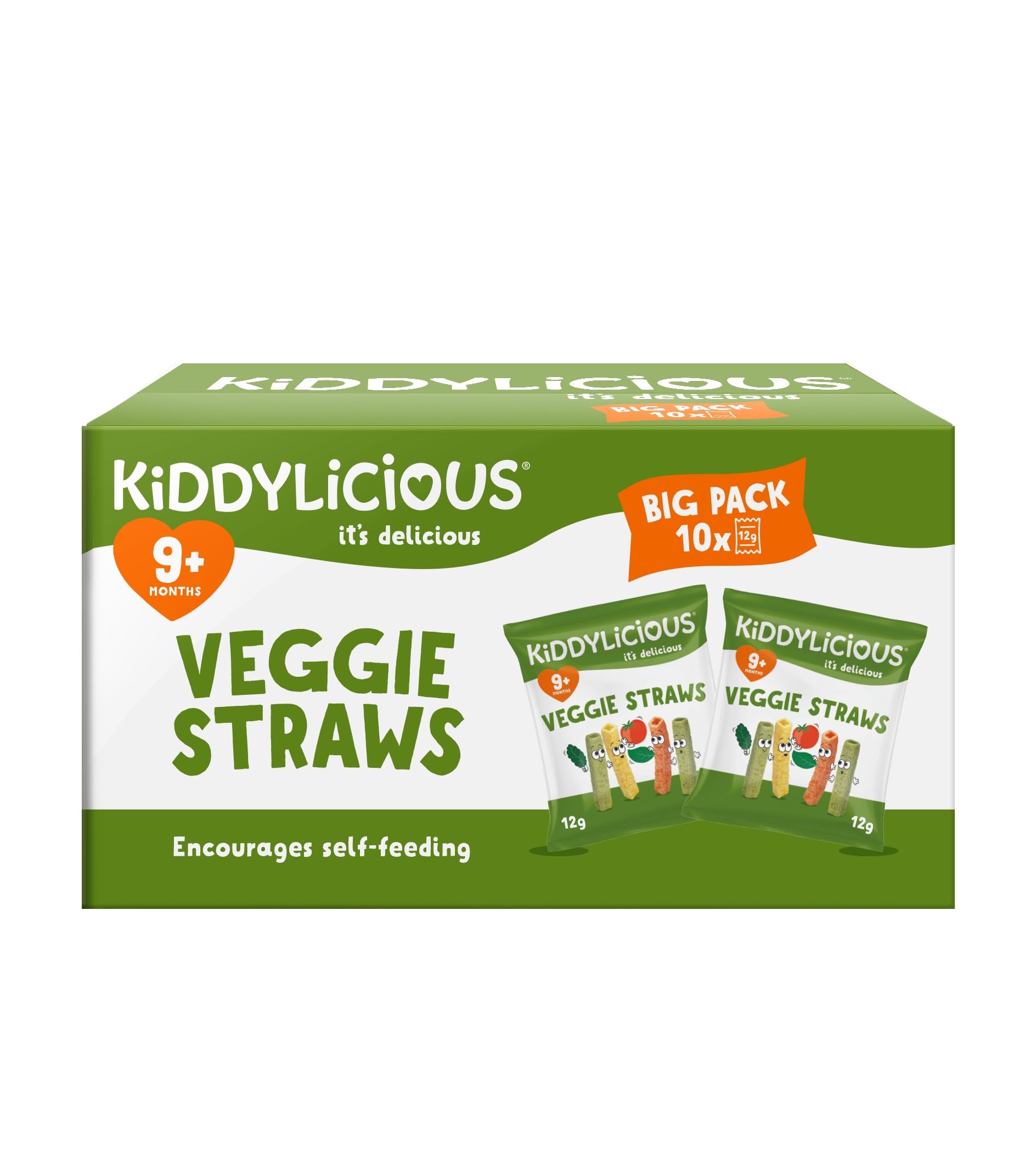 Kiddylicious Veggie Straws Box - Delicious Snacks for Kids - Suitable for 9+ Mon