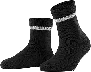 FALKE Women Cuddle Pads Socks Slippers Rubber Sole Non Slip Best Grip Thick Comfortable Warm Inner Padded Breathable Thermoregulating Anti-Odor Cotton Virgin Wool 1 Pair