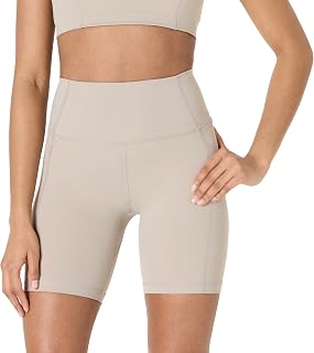Amazon Essentials FormFlex Ultra Soft Active Cycling Shorts with Pockets, High Waist
