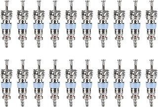 20Pcs Hvac Schrader Valve Core for R32 R22 R410A Refrigerant, AC Schrader Valve Kit, High Pressure with Teflon Seal,HVAC Replacement Part Ideal for Refrigeration Systems and Air Conditioning