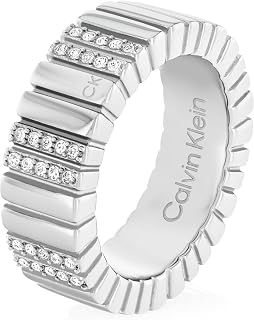 Calvin Klein Women's Ring MINIMALISTIC METALS Collection in Stainless Steel Embellished with Crystals - Available in Different Sizes