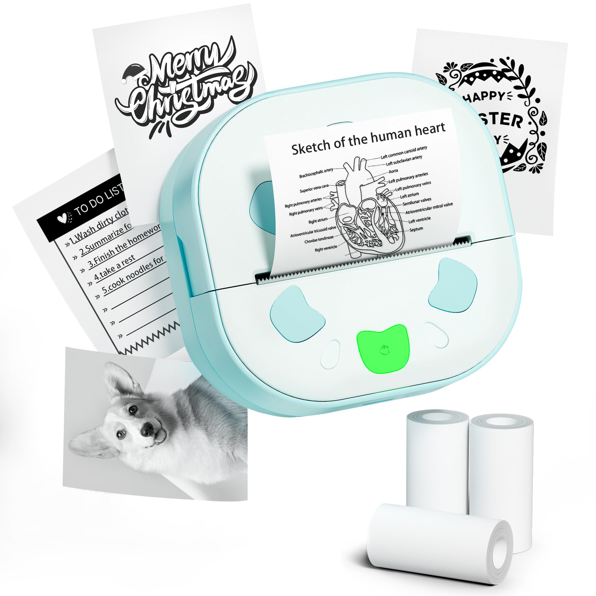 NDYIN Mini Sticker Printer,Thermal Printer Bluetooth Sticker Maker for Kids | Po