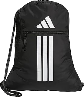 adidas Alliance Sackpack – Drawstring Backpack for Sports, Small Gym Bag, Black/3, OSFA