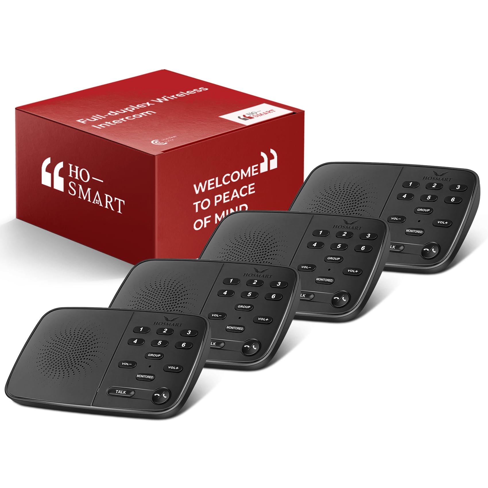 Hosmart UltraSpeak Pro Intercoms Wireless for Home, Two-Way Real-time Intercom F