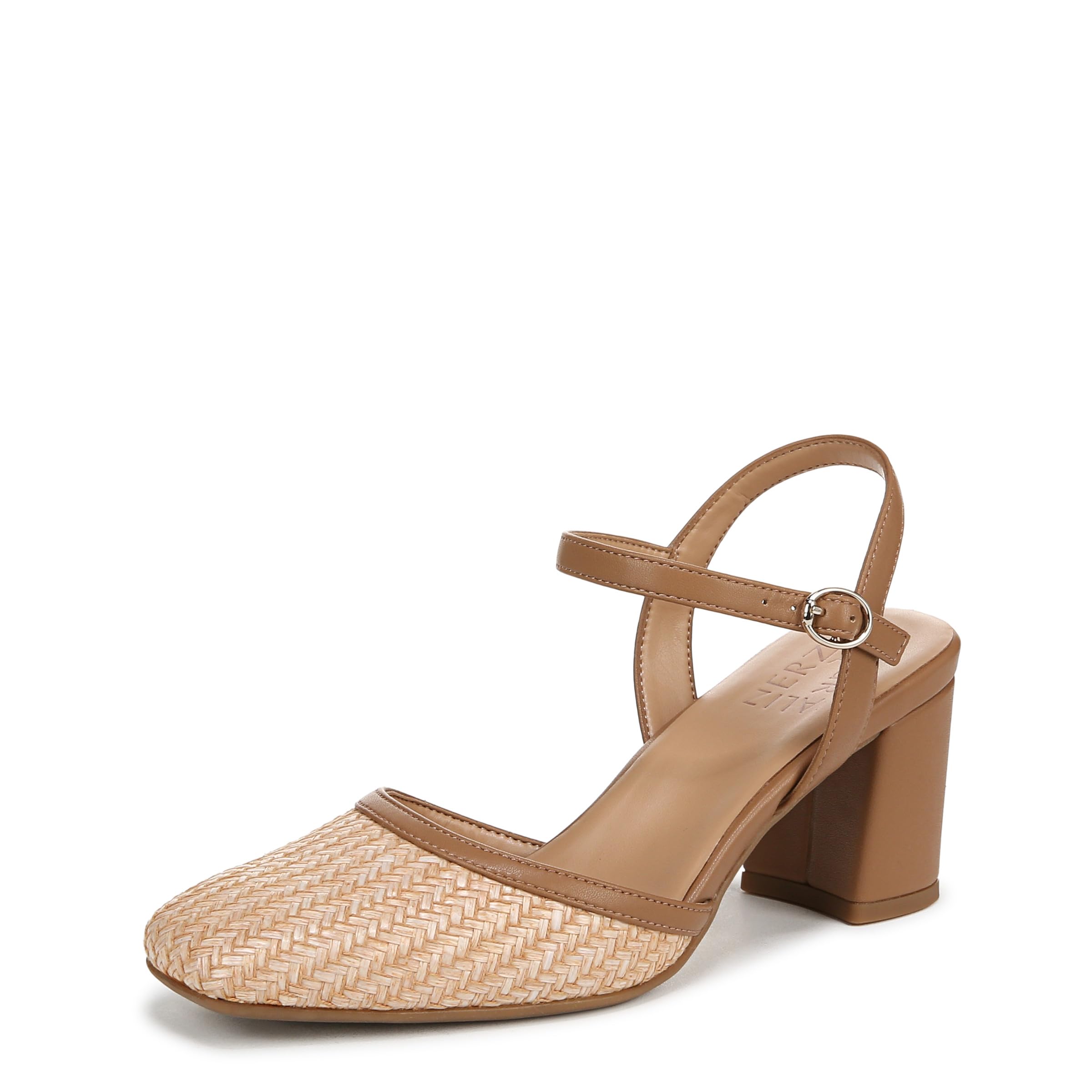 Naturalizer Women's Wave Ankle Strap Block Heeled Pump