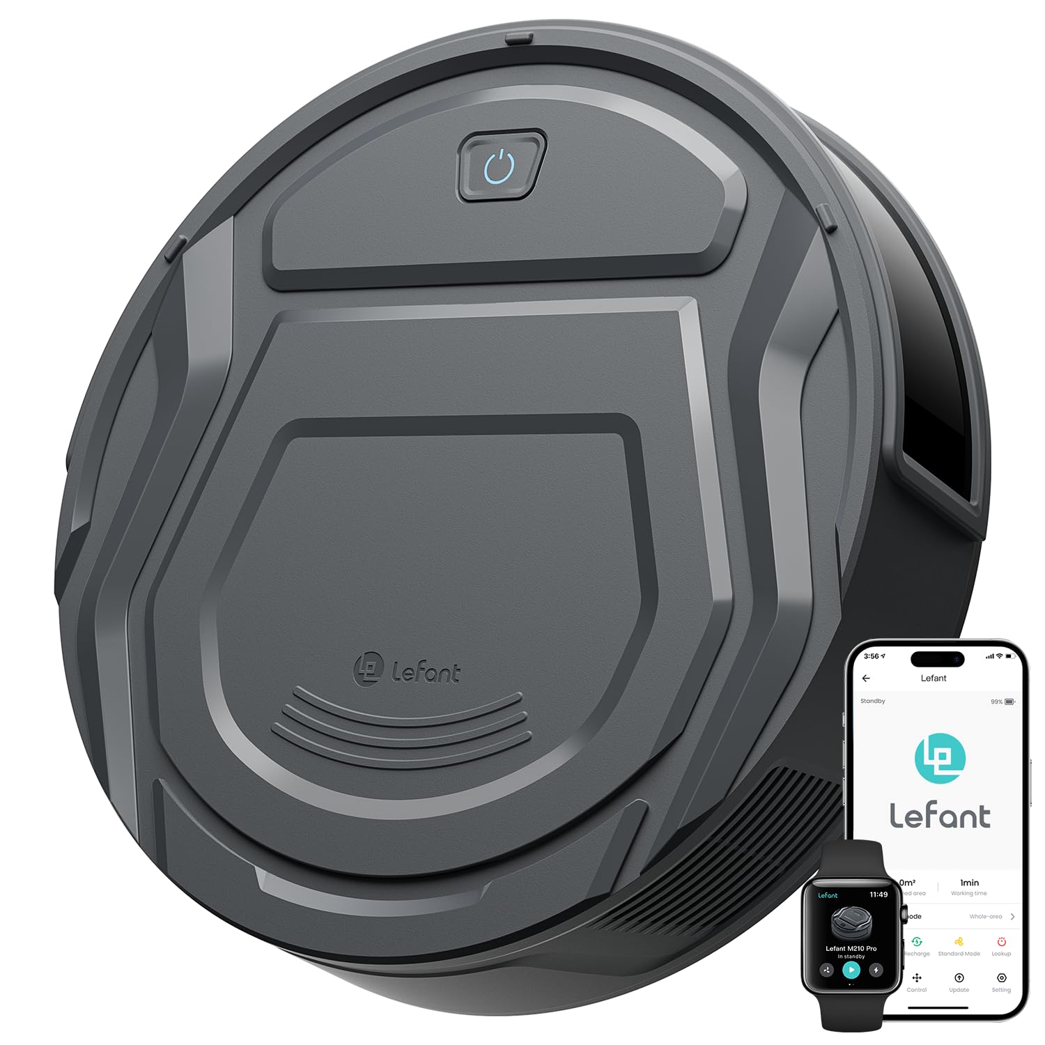 Lefant M210 Pro Robot Vacuum Cleaner, 6 Cleaning Modes, 200 Mins Runtime, 4000Pa