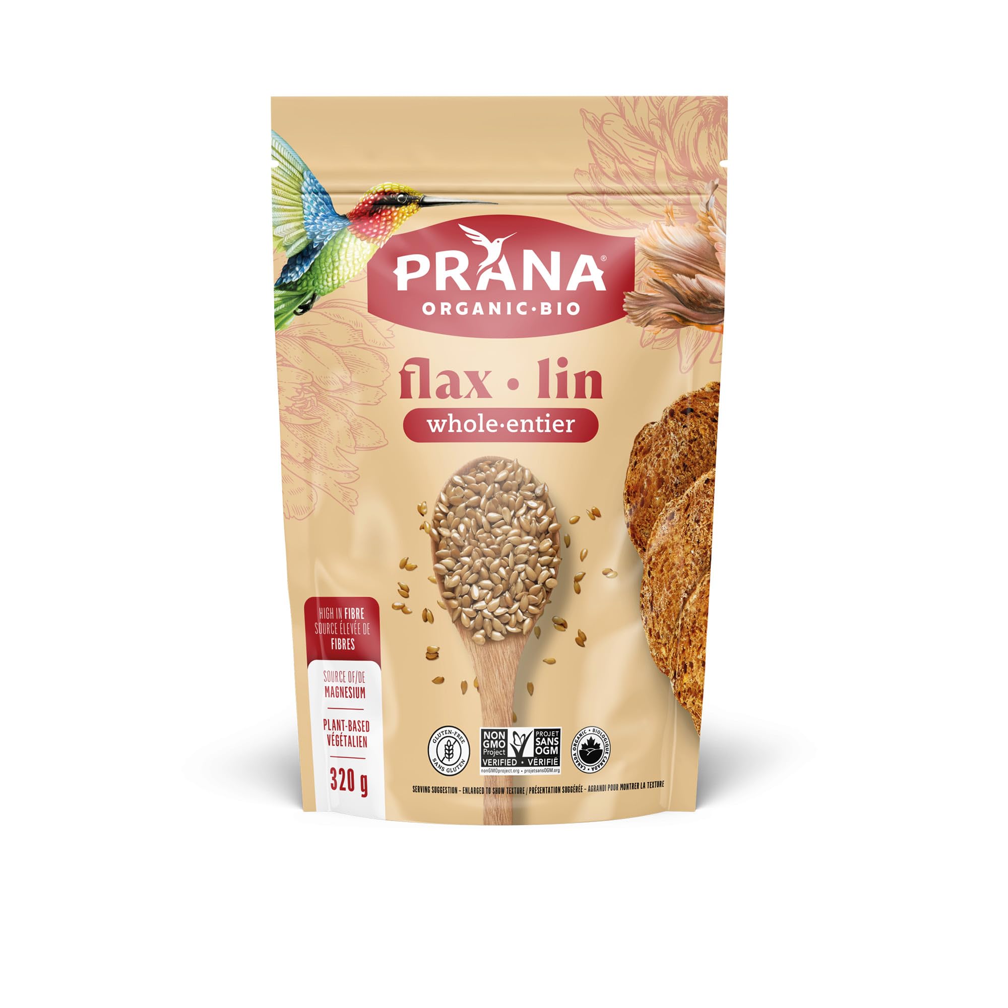 Prana Flax – Organic Golden Flax Whole Seeds | Non-GMO, Gluten Free, Vegan| Keto