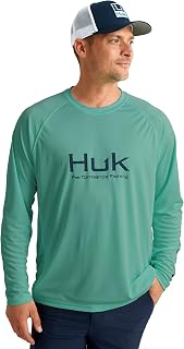 HUK Men's Pursuit Pattern Long Sleeve Shirt, Sun Protecting Fishing Shirt Shirt (Pack of 1)