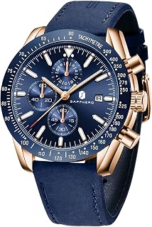 BENYAR by Men's Watch Chronograph Analogue Quartz Waterproof Date Large Dial Classic Fashion Business Watches Elegant Bracelet for Men