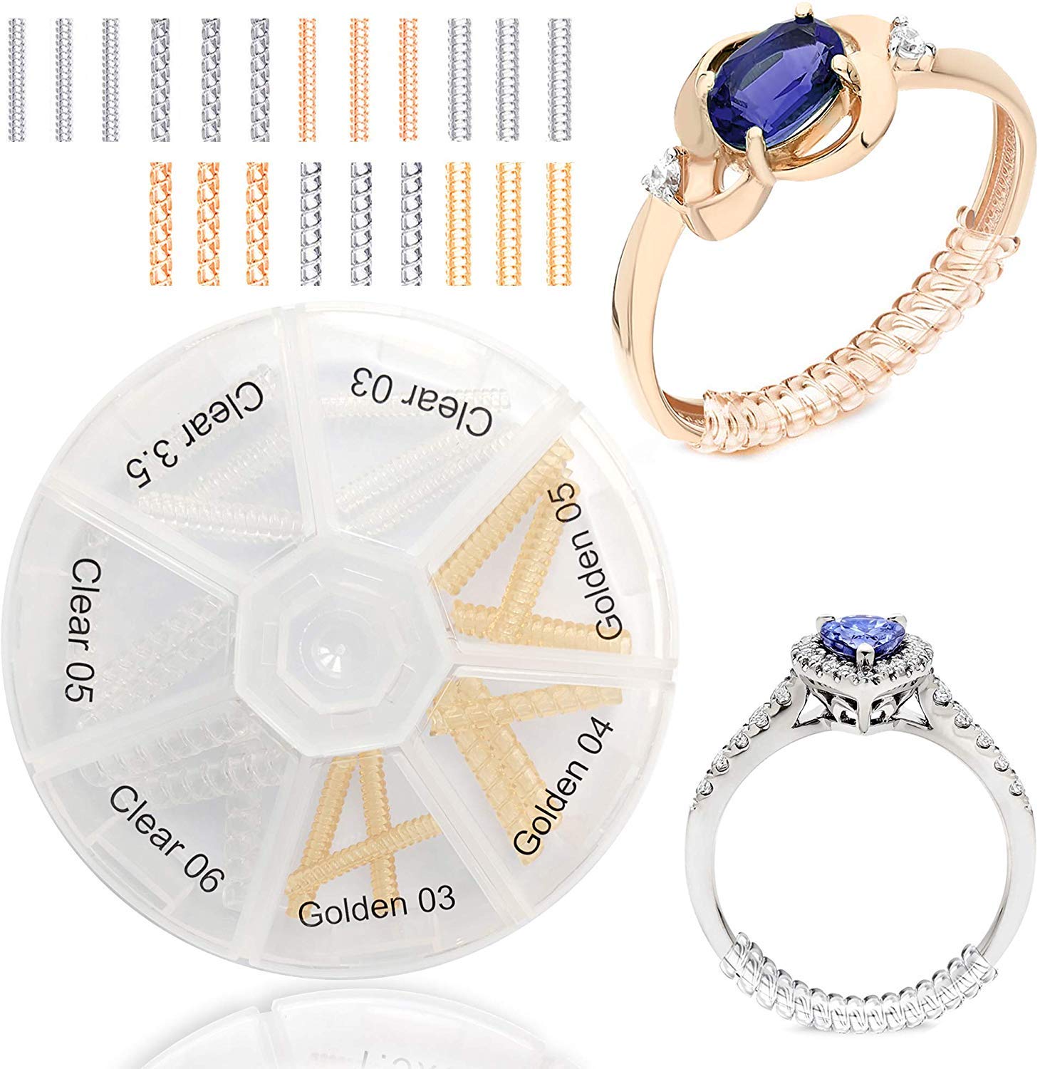 Ring Size Adjusters, Jewelry Reducers, Resizer Invisible Guard, Adjuster Pack of