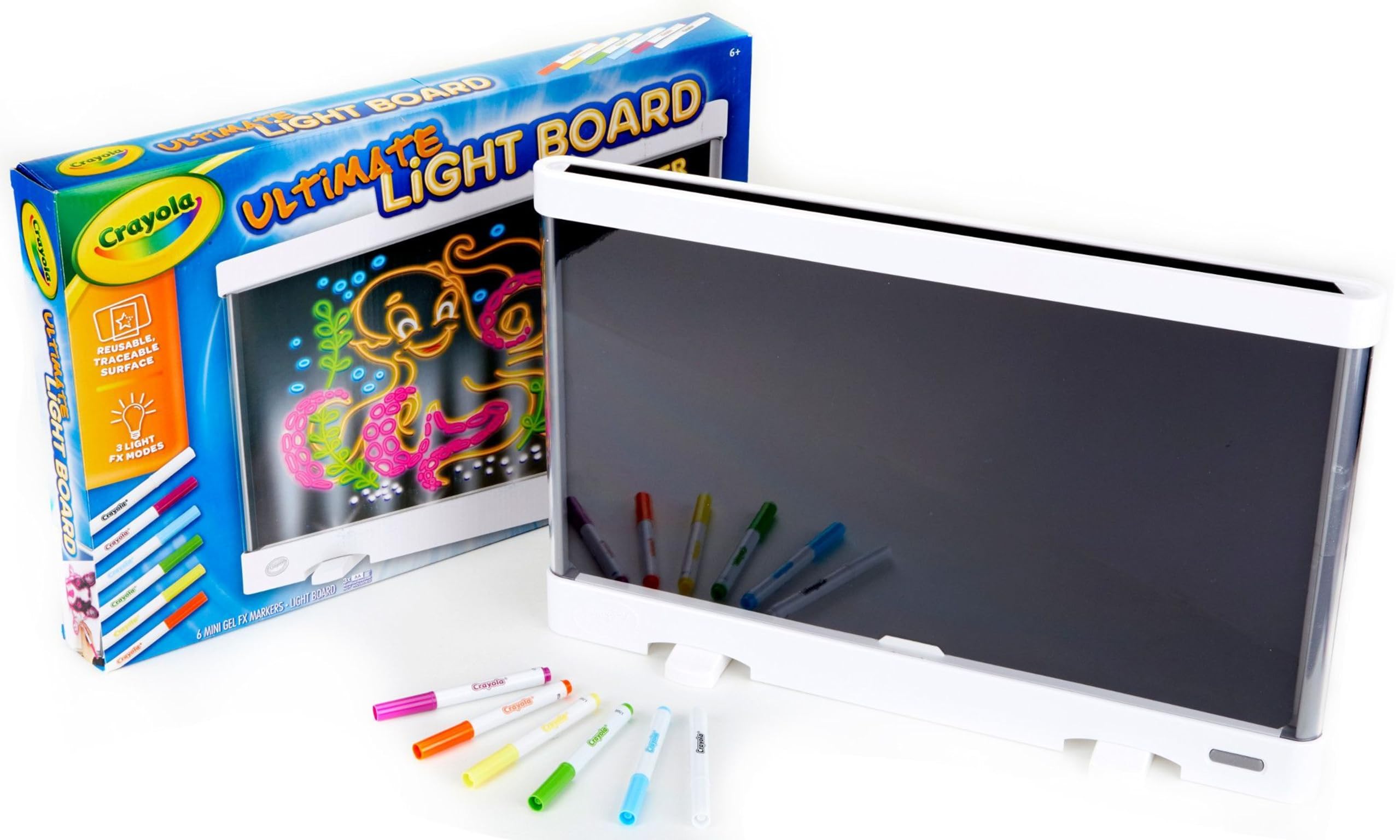 Crayola Ultimate Light Board White, Kids Drawing Tablet, Kids Holiday Gift | LED